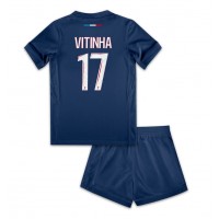 Echipament fotbal Paris Saint-Germain Vitinha #17 Tricou Acasa 2024-25 pentru copii maneca scurta (+ Pantaloni scurti)